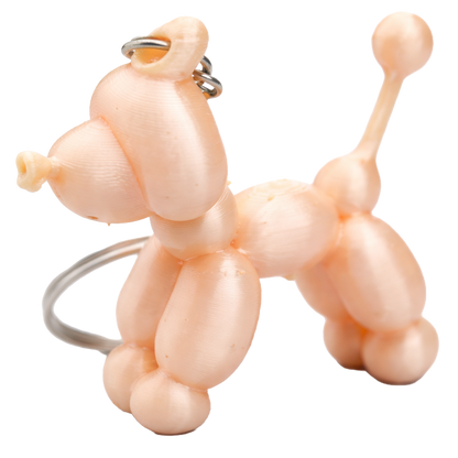 Poedel ballon hond sleutelhanger PLA