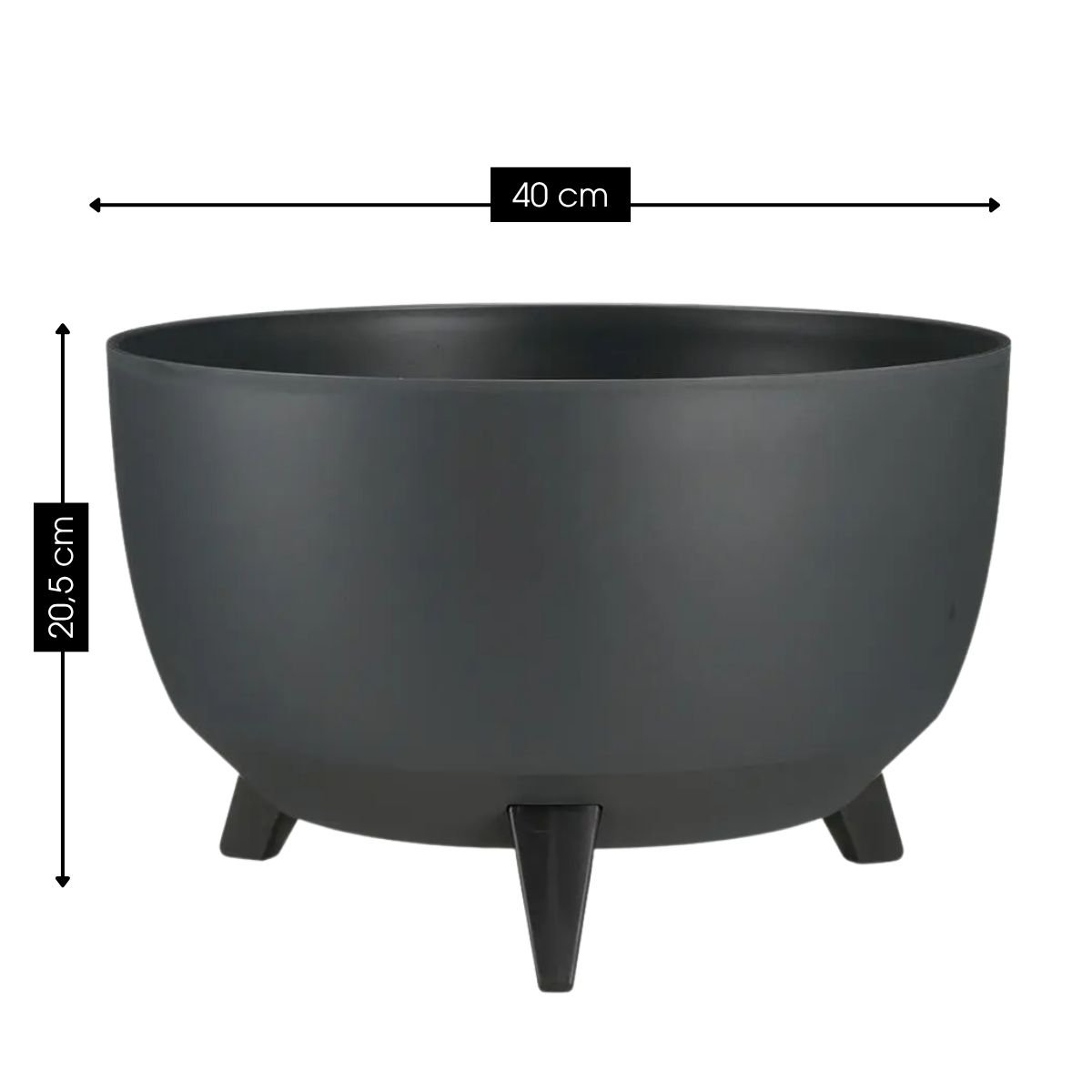 Outdoor Planter Doppio Anthracite