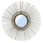 Wandspiegel rotan frame 60 cm zwart