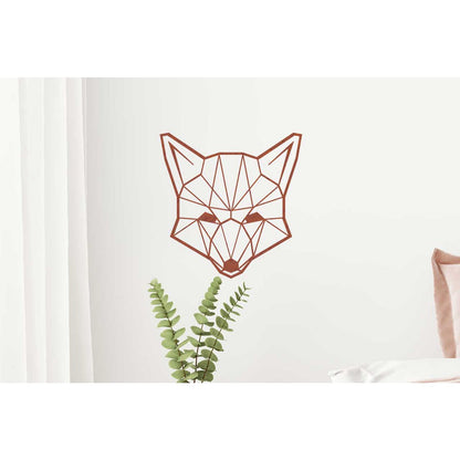 Wanddecoratie vos roestmetaal 38,8x37,6 cm