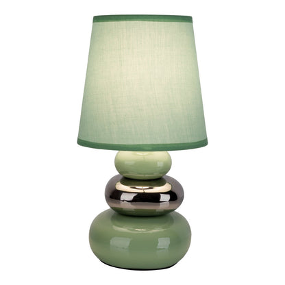 Ceramic table lamp "Stoney" Mint - Classic - Table Lay - - Mint - E14 - No information