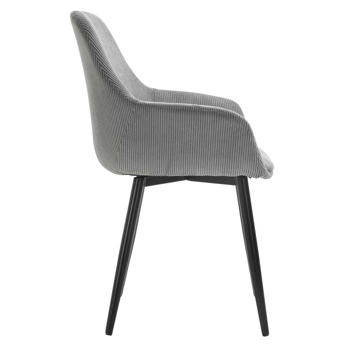 Fauteuil set 2 stuks grijs corduroy 64x86x59 cm