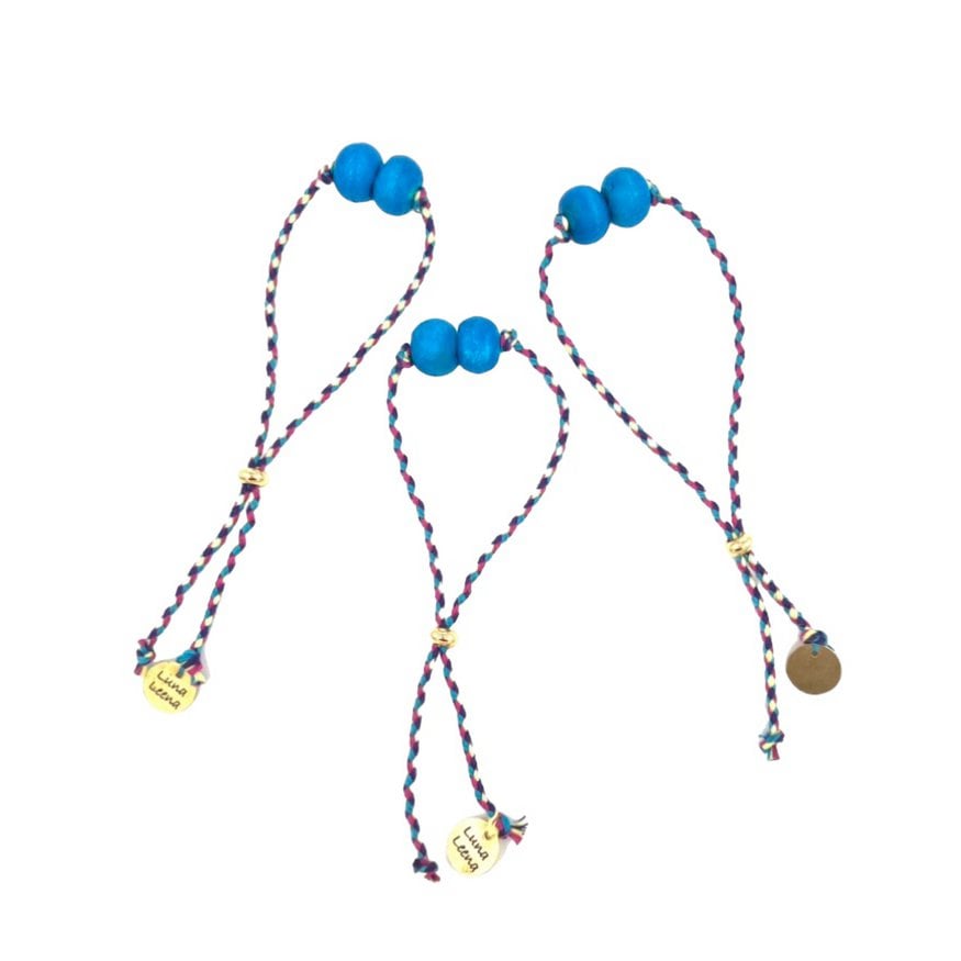 Luna Leena Armband Blauw Nepal Een Maat Duurzaam Uniek