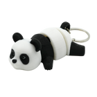 Sleutelhanger panda flexibel PLA zwart