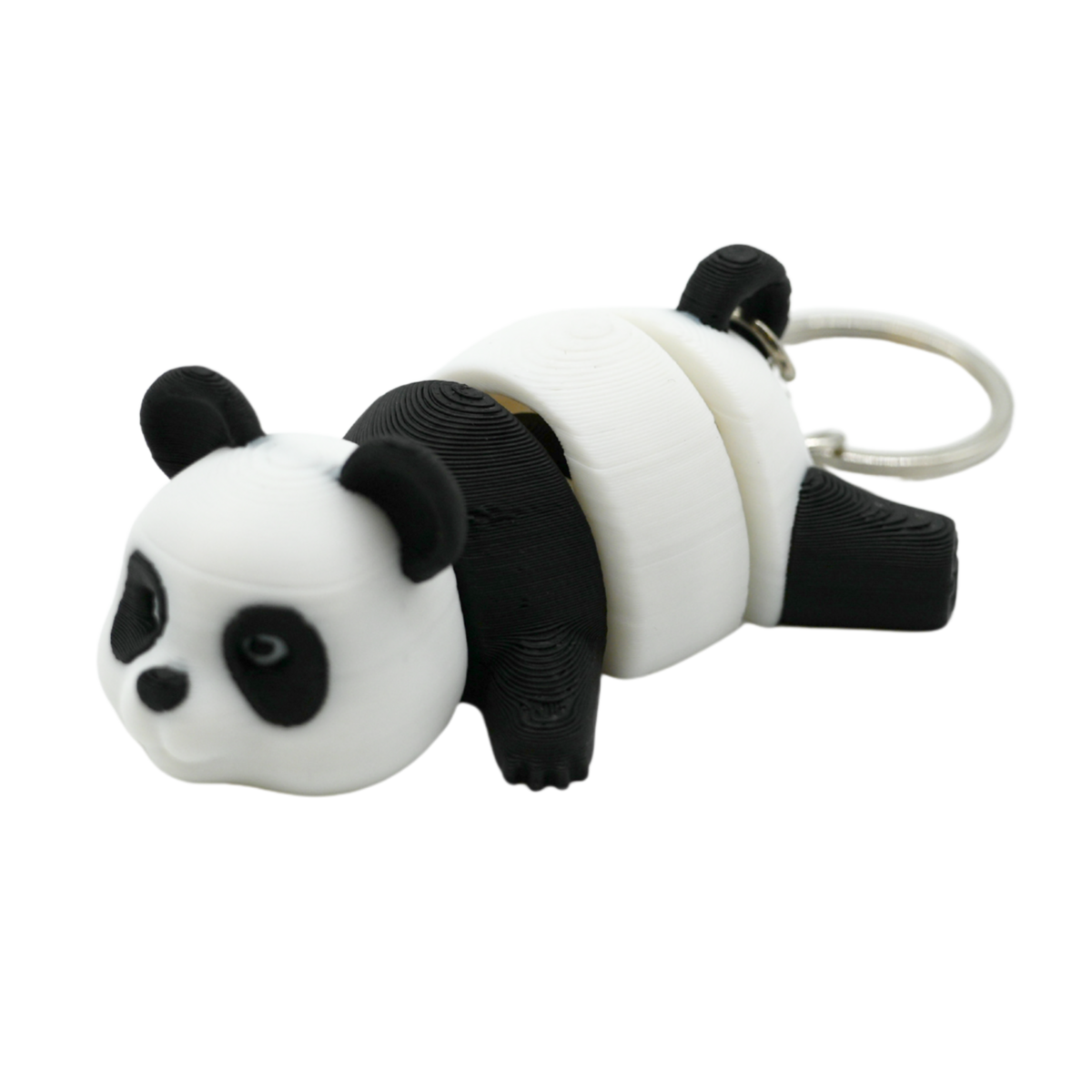 Sleutelhanger panda flexibel PLA zwart