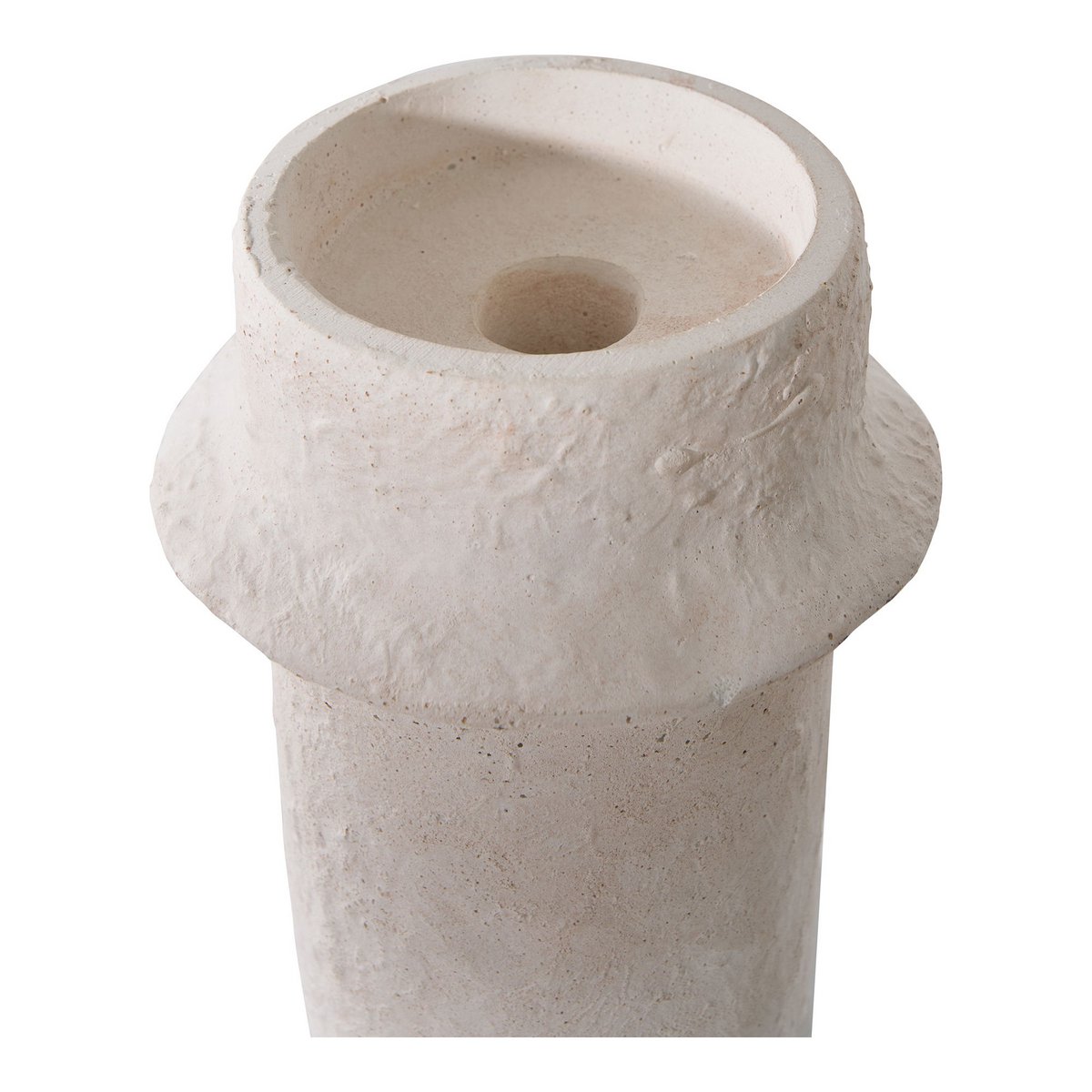 Kandelaar set 2 stuks wit keramiek cement