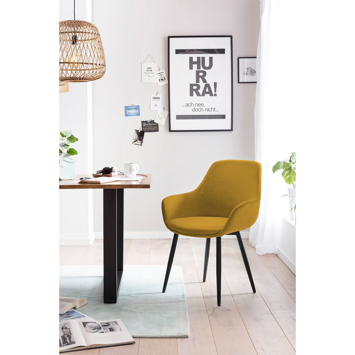 Fauteuil geel set van 2
