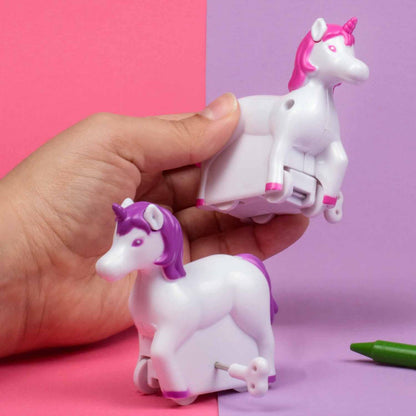 Opwindfiguur eenhoorn roze paars 2 stuks