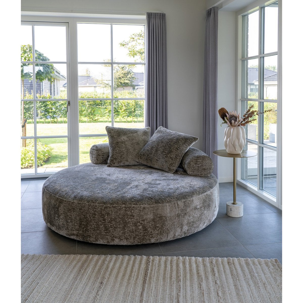 Vaas keramiek beige 19,5x19,5x26 cm