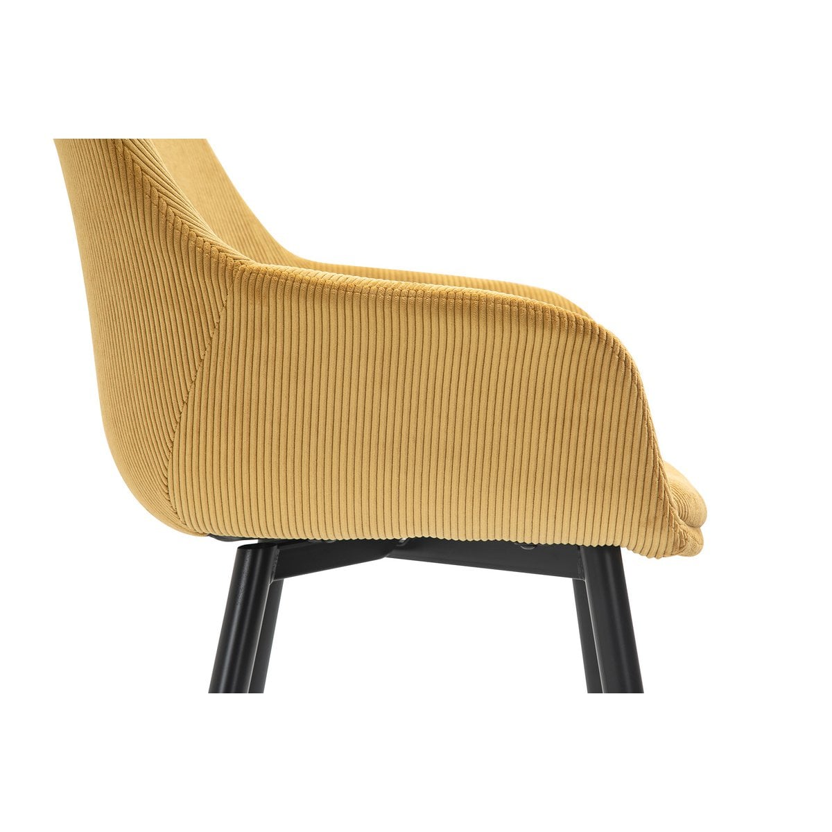 Fauteuil set van 2 corduroy goud 64x59x86 cm