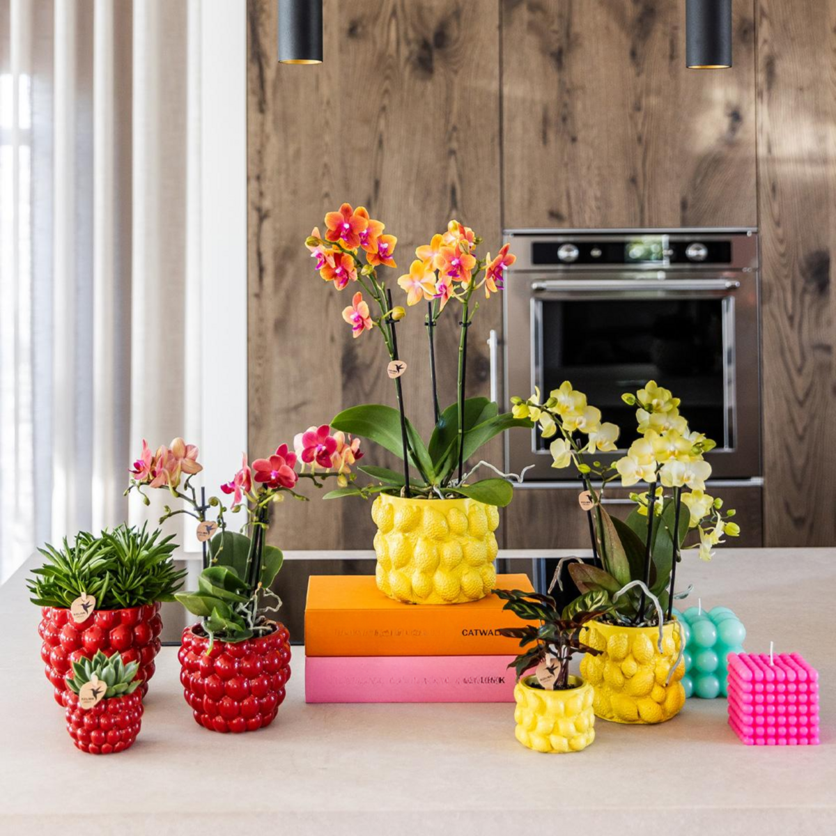Rode Keramieken Bloempot Ø9 cm