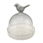 Glasdeksel vogel transparant 5,5x5,5x6,5 cm