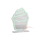 Neon-colored color-changing cupcake