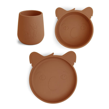 Nuuroo dinerset 3-delig siliconen koala Caramel Café