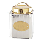 Theedoos goud roestvrij staal 10x10x10 cm