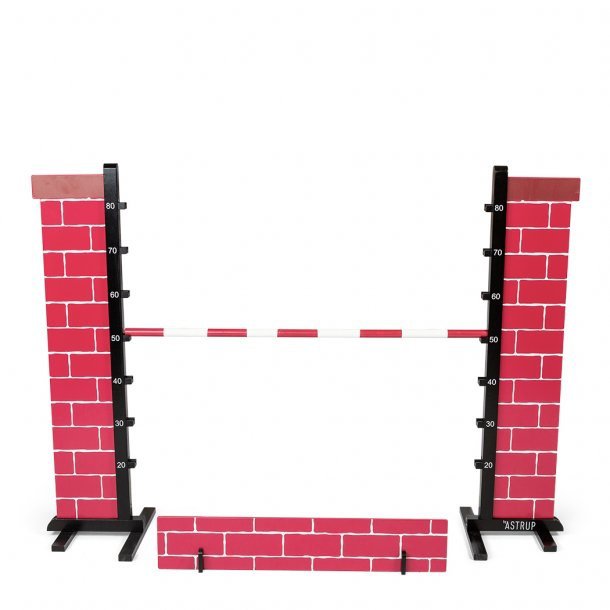 Hindernis stenen muur rood 20-80 cm