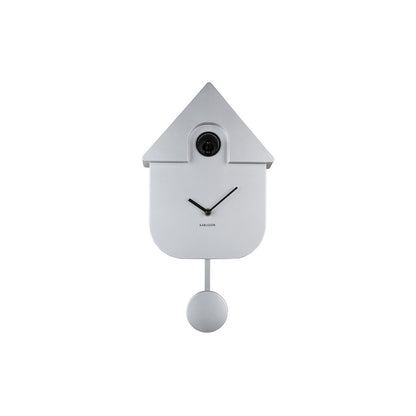 Wandklok koekoek 41x22 cm zilver plastic