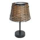 Tafellamp op zonne-energie 31 cm bruin poly rattan