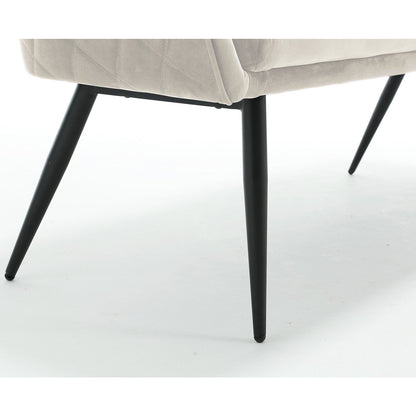 Bank 160 cm fluweel crème