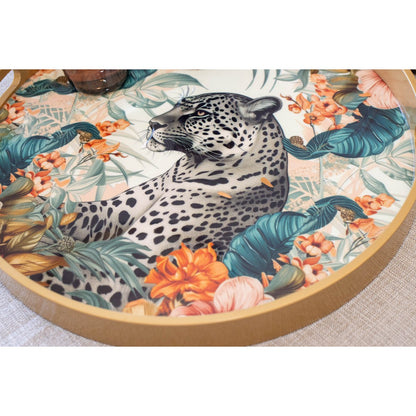 Dienblad rond 40x40x4,5 cm multicolor plastic