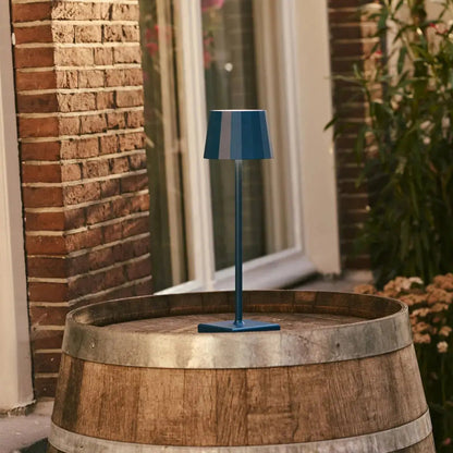 Tafellamp blauw draadloos dimbaar 10x38 cm