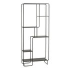 Open kast metaal zwart 76x30x178 cm
