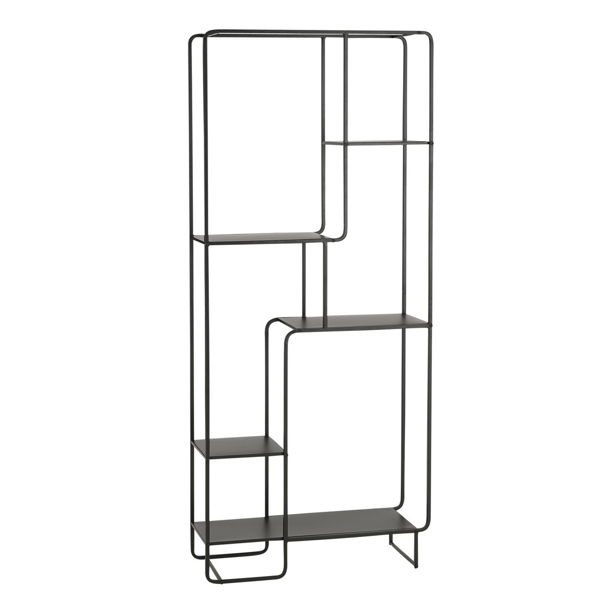 Open kast metaal zwart 76x30x178 cm
