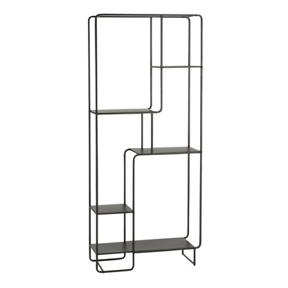 Open kast metaal zwart 76x30x178 cm