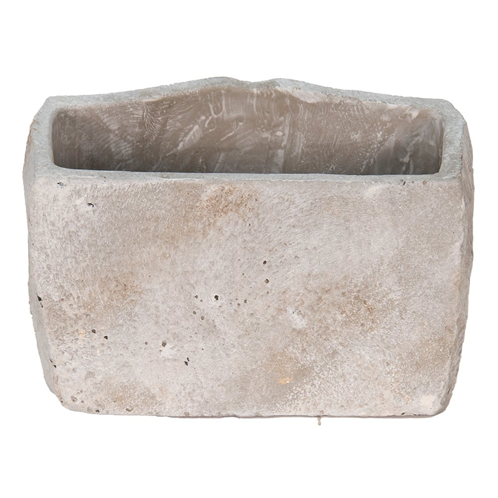 Bloempot mond 21x13x14 cm grijs beton