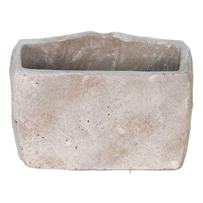 Bloempot mond 21x13x14 cm grijs beton