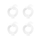 APPLE GLASS CUPS 16.5X12.2X4.5CM - SET OF 4