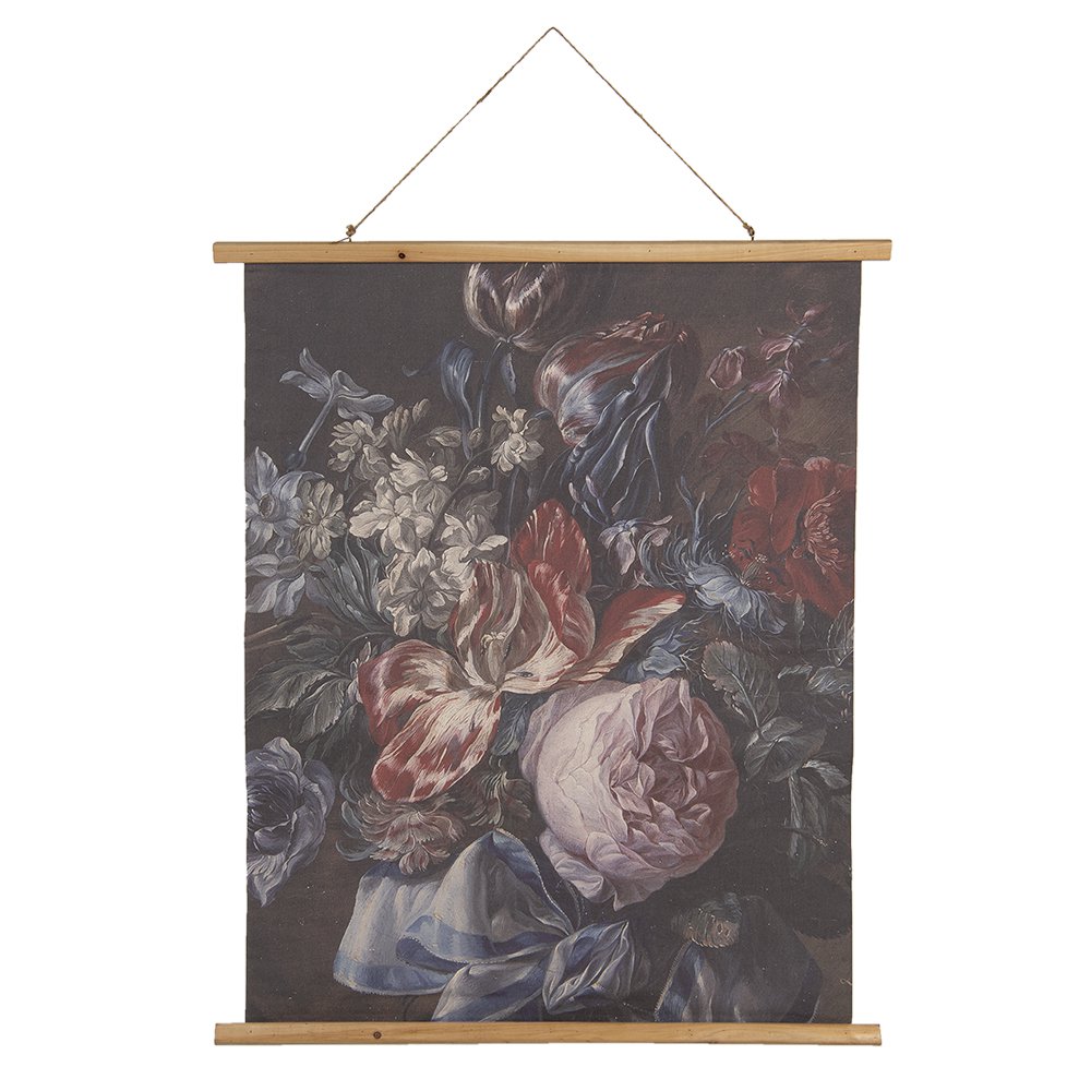 Wandkleed 80x100 cm zwart roze paars