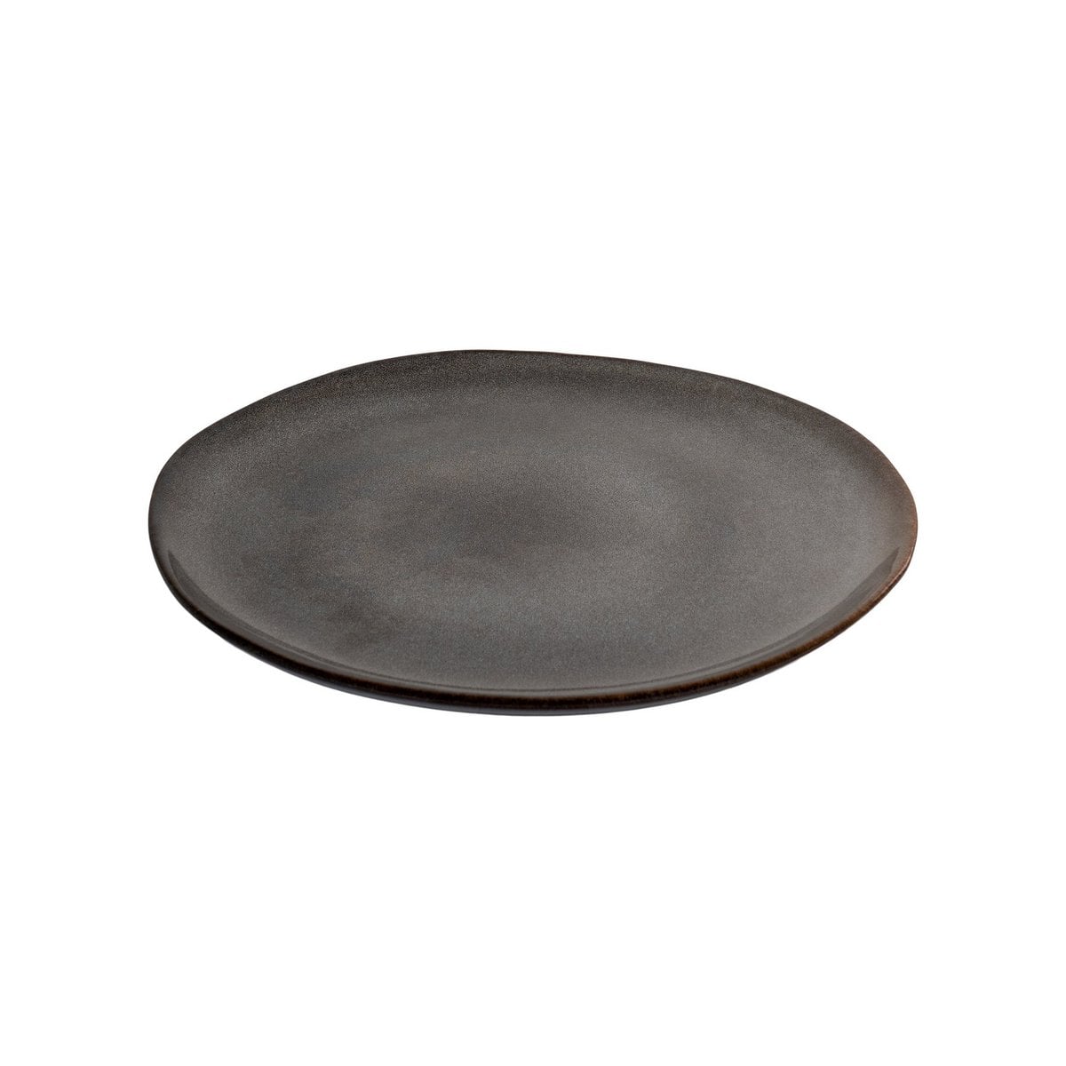 Selma Lunch Plate - Lunchbord, keramiek, grijs/bruin, ø21 cm, set van 4