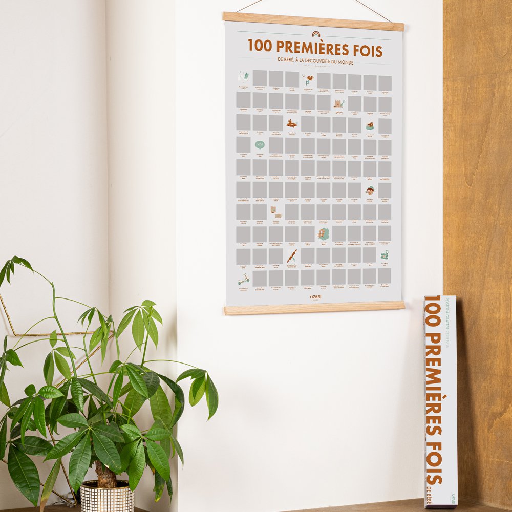 Krasposter 100 baby's eerste keren FR