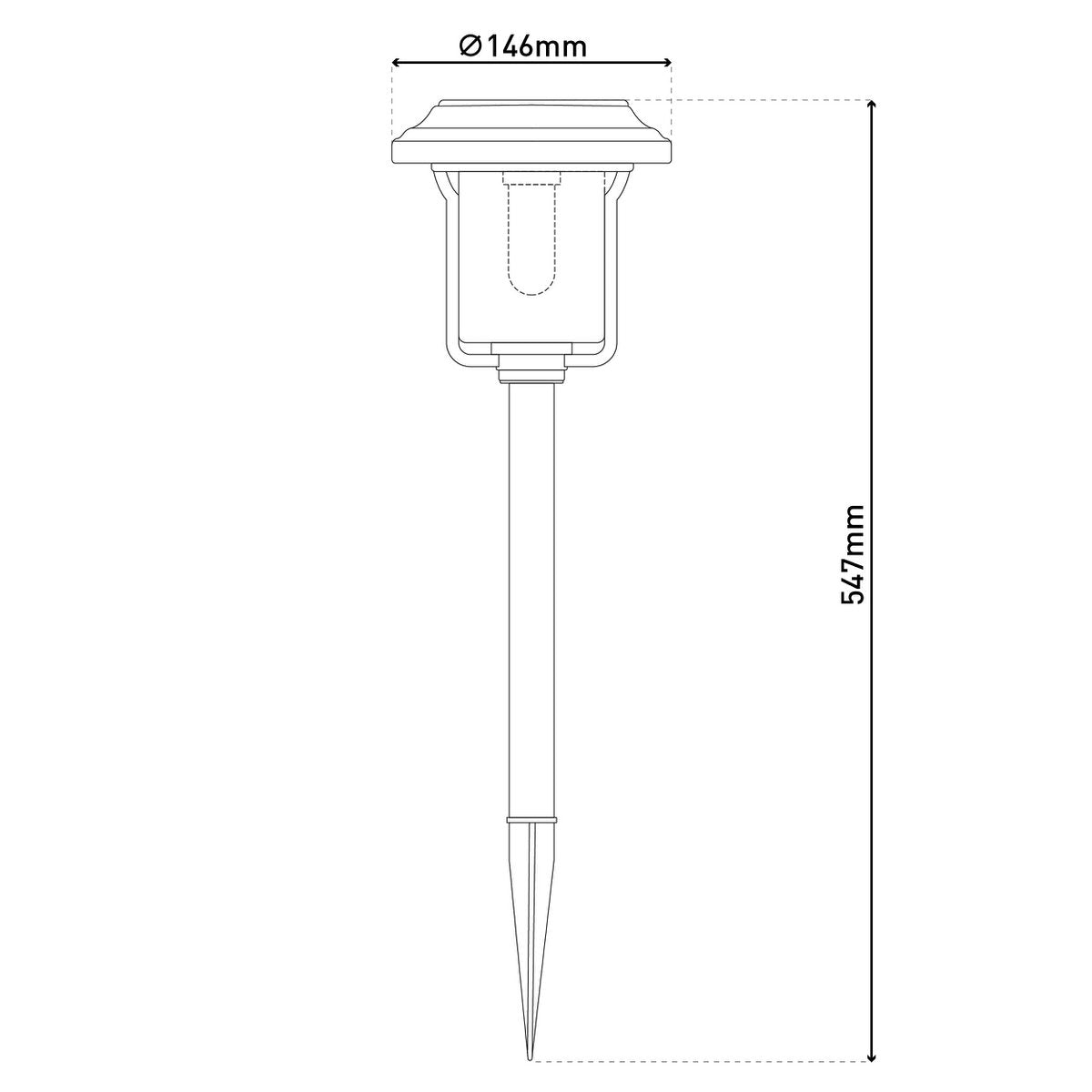 Decoratieve aardespit 54,7 cm metaal glas zwart