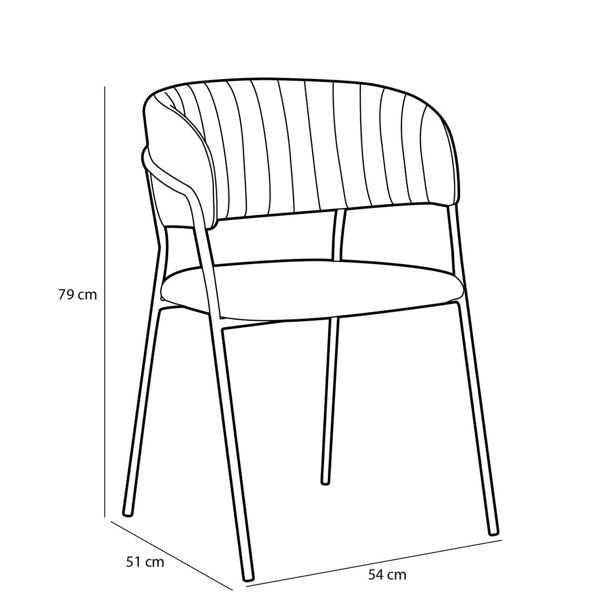 Moony Eetkamerstoel Velvet Beige Met Zwart Frame Design