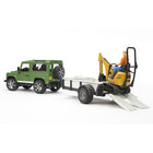 Bruder Land Rover + Trailer with Excavator