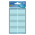 Diepvriesetiketten 36x28 mm blauw 40 stuks