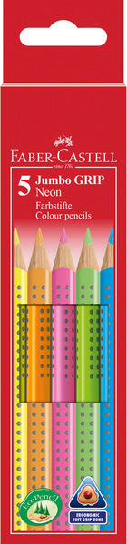 Faber Castell kleurpotlood Jumbo Grip etui 5 kleuren