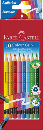 Kleurpotloden Faber-Castell Grip 2001 uitwisbaar etui 10 stuks