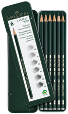 Faber Castell potloodset 6 stuks bliketui HB-8B