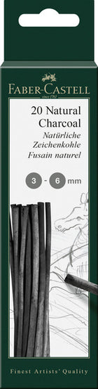 Faber Castell Fc-129198 Charcoal Pitt Monochrome 3-6 Mm