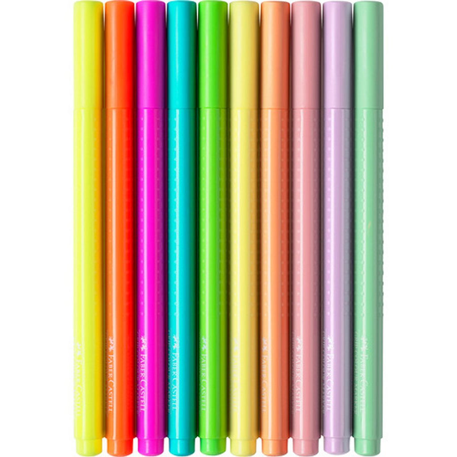 Faber Castell Fc-155312 Grip Viltstiften Neon En Pastel 10 Stuks