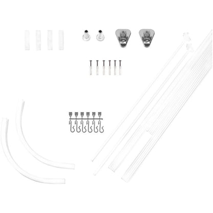 Douchegordijnrail universeel 160x70 cm wit