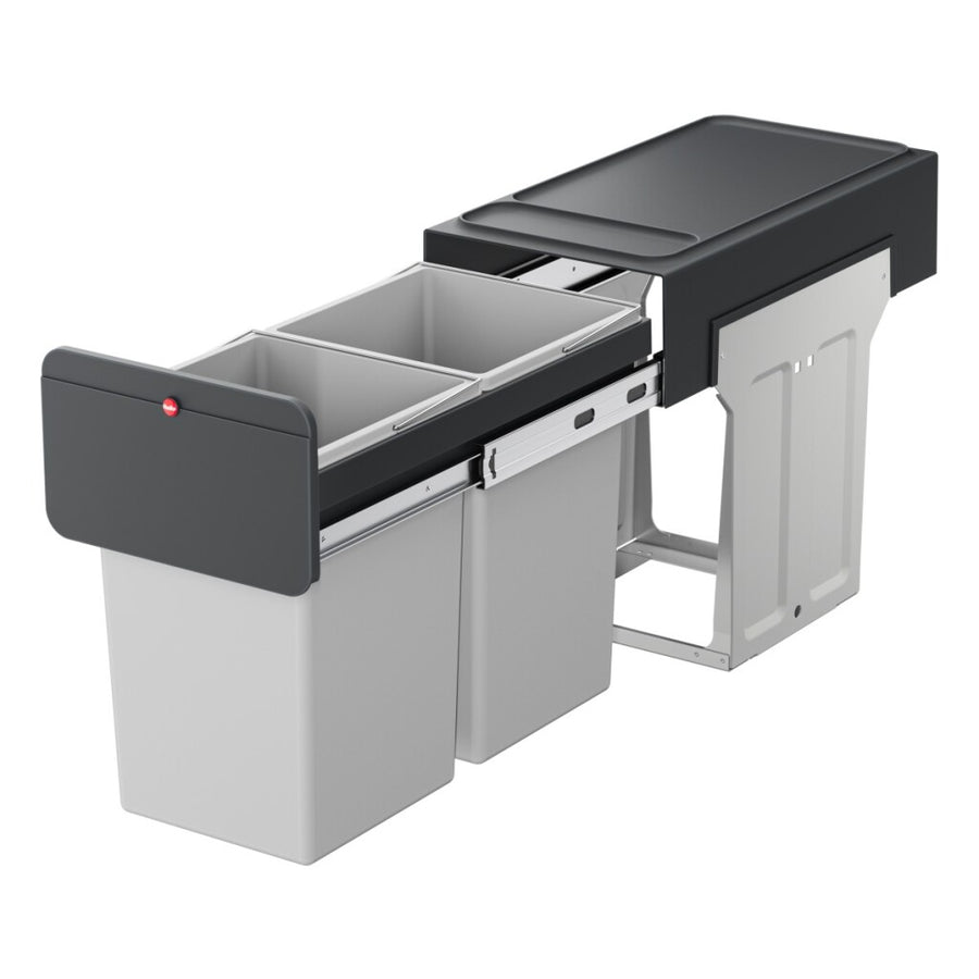 Hailo Inbouwemmer Eco-Line Duo L 2X14 L Staal/Zwart
