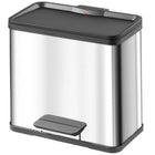 Hailo 0630-200 Öko Duo Plus L Pedal Bin 17+9L Stainless Steel/Black