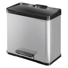 Hailo 0630-220 Öko Duo Plus L Pedal Bin 17+9L Stainless Steel/Silver