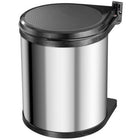 Prullenbak 15L zilver zwart