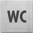 WC pictogram 90x90 mm RVS zelfklevend