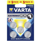 Varta CR2032 Lithium Button Cell Batteries 5 Pieces